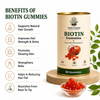 Dhruvakshi Vegan Biotin Gummies for hair growth front packaging view